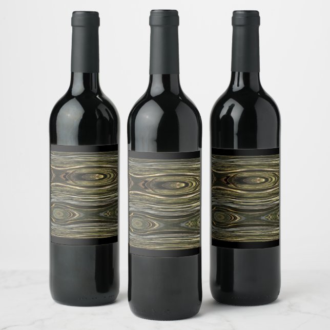 Étiquette Pour Bouteilles De Vin Illusion de bois occidental (Bouteilles)