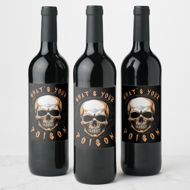 Étiquette Pour Bouteilles De Vin Illustration de Skullington (Bouteilles)