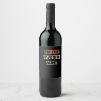 Étiquette Pour Bouteilles De Vin Im La Tante Favorite Drôle Entraînement Gym Maman 