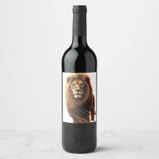 Étiquette Pour Bouteilles De Vin Image du lion
