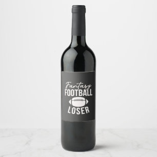 Étiquette Pour Bouteilles De Vin Imaginaire Football Loser Football Imaginaire drôl