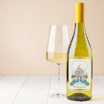 Étiquette Pour Bouteilles De Vin Indian Peacock Gold Taj Mahal Mariage esthétique<br><div class="desc">Venez célébrer votre mariage avec notre Étiquette à vin indien Mariage, un design époustouflant inspiré par l'élégance et la grandeur de la culture indienne. Parfait pour orner les bouteilles de vin à votre réception ou comme cadeau personnalisé pour vos invités, ce étiquette complète magnifiquement votre thème mariage et ajoute une...</div>