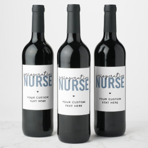 Étiquette Pour Bouteilles De Vin Infirmière ou infirmière en service régulier sur m