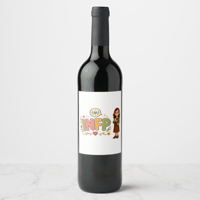 Étiquette Pour Bouteilles De Vin INFP — A Sonhadora Criativa (Devant)