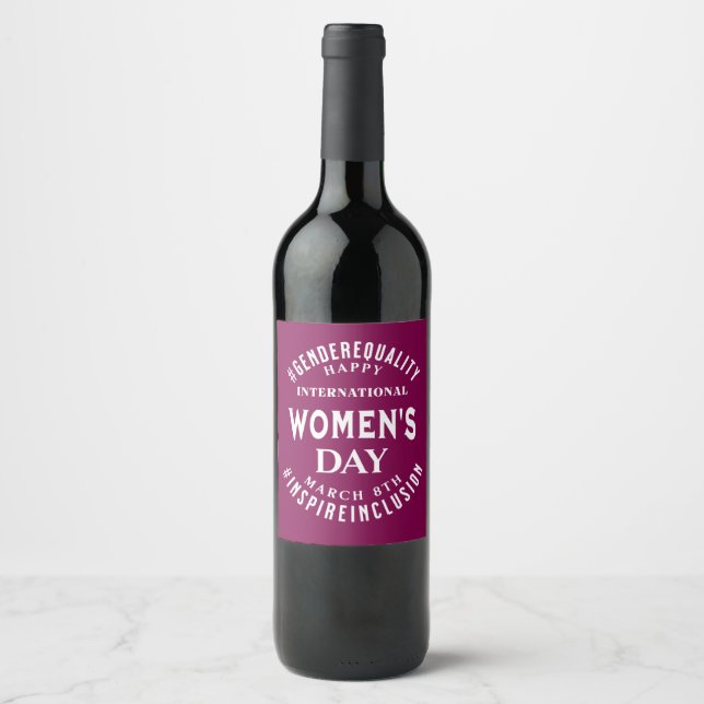 Étiquette Pour Bouteilles De Vin International Women's Day | March 8th Equality (Devant)