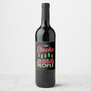 Étiquette Pour Bouteilles De Vin Investisseur J'Aime Les Stocks