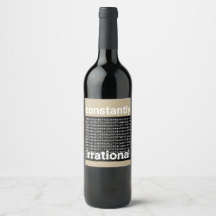 Étiquette Pour Bouteilles De Vin Irrationnellement