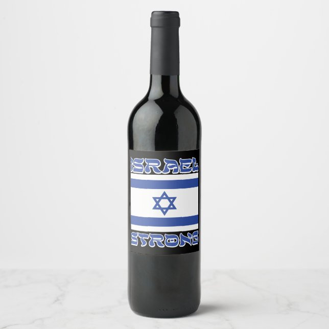 Étiquette Pour Bouteilles De Vin Israël fort (Devant)