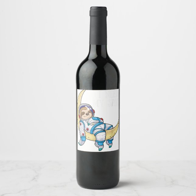 Étiquette Pour Bouteilles De Vin J'Ai Besoin De L'Astronome Spatiale Moon Galaxy Sp (Devant)