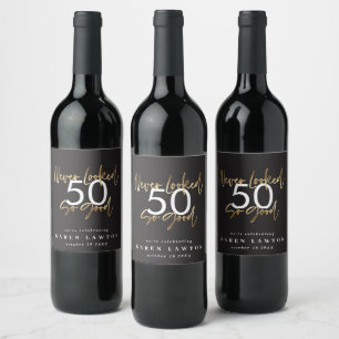 Étiquette Pour Bouteilles De Vin jamais eu si bonne fête d'or