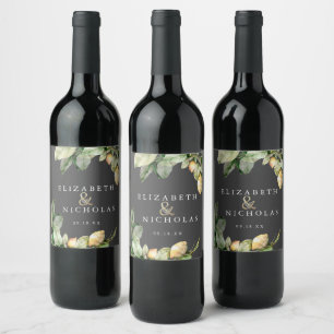 Étiquette Pour Bouteilles De Vin Jardin de citron italien personnalisé pour mariage