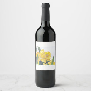 Étiquette Pour Bouteilles De Vin Jaune jonquille sur Nantucket