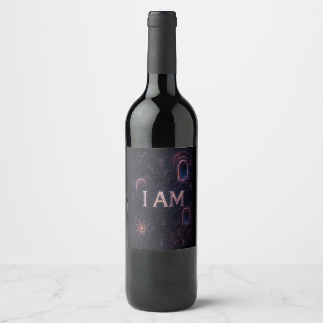 ÉTIQUETTE POUR BOUTEILLES DE VIN JE SUIS (Devant)