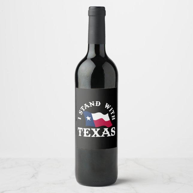 Étiquette Pour Bouteilles De Vin Je suis avec le Texas (Devant)
