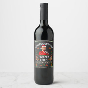 Étiquette Pour Bouteilles De Vin Je suis de retour, Noël est à nouveau génial Élect