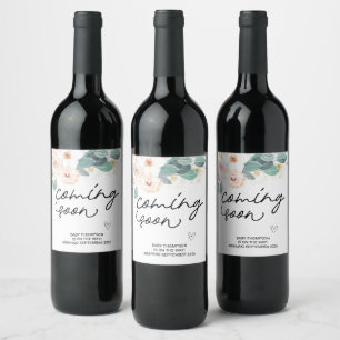 Étiquette Pour Bouteilles De Vin Je suis enceinte Nouveau bébé Grossesse Faire-part