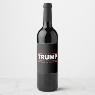 Étiquette Pour Bouteilles De Vin Je vote pour le criminel condamné Pro Trump 2024