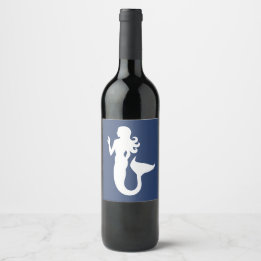 Étiquette Pour Bouteilles De Vin jeu nautique MERMAID thème