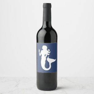 Étiquette Pour Bouteilles De Vin jeu nautique MERMAID thème