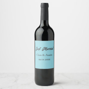 Étiquette Pour Bouteilles De Vin Jeunes mariés ajoutez nom couple date année simula
