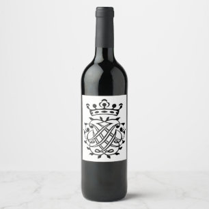 Étiquette Pour Bouteilles De Vin Johann Sebastian Bach Crest Monogramme Insignia