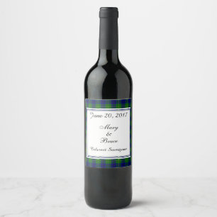 Étiquette Pour Bouteilles De Vin Johnston Scottish Mariage Étiquette de vin