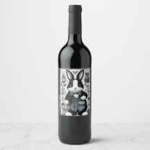 Joli lapin noir de Pâques