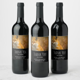 Étiquette Pour Bouteilles De Vin Jote Red Fox Wilderness Nature Photographie Annive