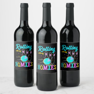 Étiquette Pour Bouteilles De Vin Jouer aux boules avec mes potes