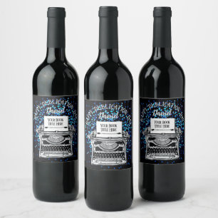 Étiquette Pour Bouteilles De Vin Jour de publication heureux Étoile personnalisée 2