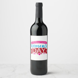 Étiquette Pour Bouteilles De Vin Journée internationale de la femme