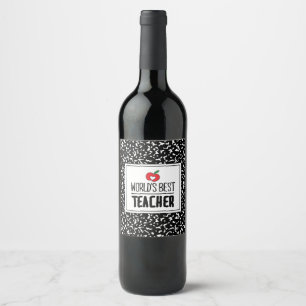 Étiquette Pour Bouteilles De Vin Journée mondiale de l'enseignant