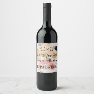 Etiquettes Joyeux Anniversaire Pour Bouteilles De Vin Et De Champagne Zazzle Fr