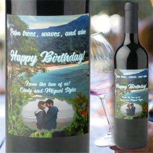 Étiquette Pour Bouteilles De Vin Joyeux Anniversaire 0828