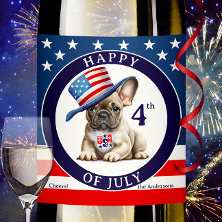 Étiquette Pour Bouteilles De Vin Joyeux Carlin 4 juillet