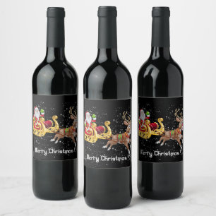 Étiquette Pour Bouteilles De Vin Joyeux Noël