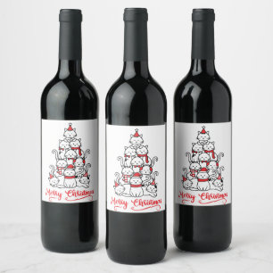 Étiquette Pour Bouteilles De Vin Joyeux Noël