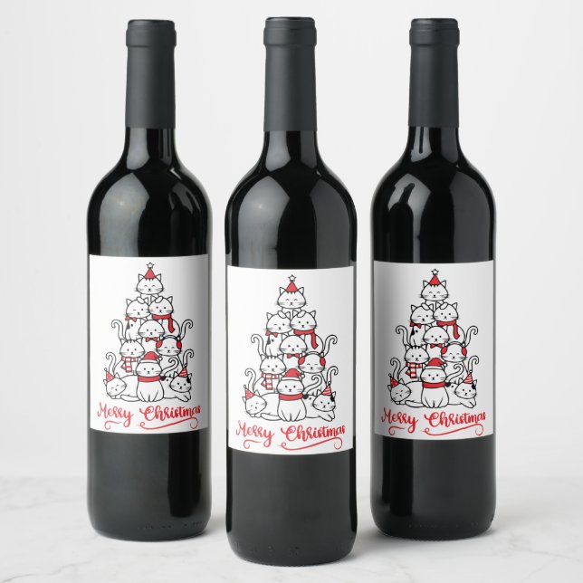 Étiquette Pour Bouteilles De Vin Joyeux Noël (Bouteilles)