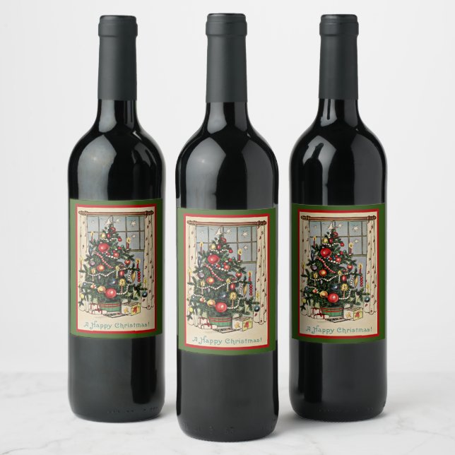 Étiquette Pour Bouteilles De Vin Joyeux Noël (Bouteilles)