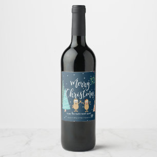 Étiquette Pour Bouteilles De Vin joyeux Noël aux noix d'à côté !
