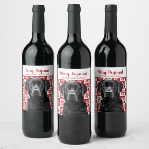 Étiquette Pour Bouteilles De Vin Joyeux Noël Dogmas Black Lab Festival
