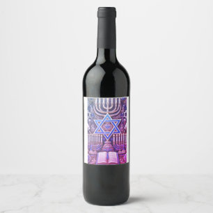 Étiquette Pour Bouteilles De Vin Juif