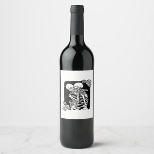 Étiquette Pour Bouteilles De Vin Jusqu'à ce que la mort nous rende le design drôle