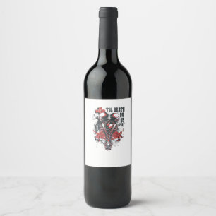 Étiquette Pour Bouteilles De Vin Jusqu'à ce que la mort nous sépare – Art de squele