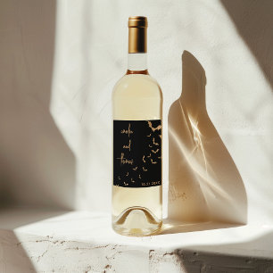 Étiquette Pour Bouteilles De Vin Jusqu'à ce que la mort nous sépare Mariage gothiqu