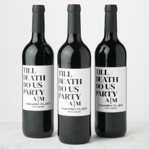 Étiquette Pour Bouteilles De Vin JUSQU'À MORT FAITES NOUS Mariage Étiquette de vin