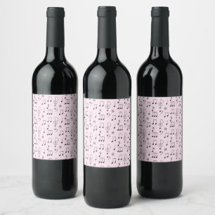 Étiquette Pour Bouteilles De Vin Just Noté Rose