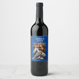 Étiquette Pour Bouteilles De Vin Kamala 2024 Présidente Thunder_Cove