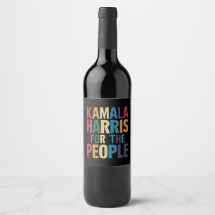 Étiquette Pour Bouteilles De Vin Kamala Harris pour le président LGBT Gay pride Rai