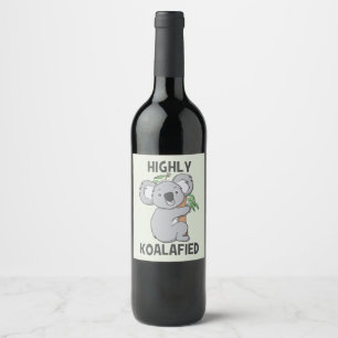 Étiquette Pour Bouteilles De Vin Koala hautement Koalafied